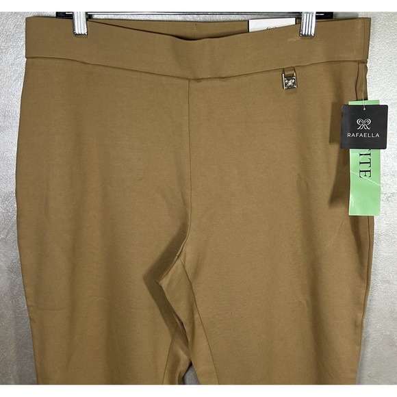 Rafaella Comfort Pants Womens Size 16 Petite High Rise Stretch Pockets NWT Brown - Picture 2 of 13